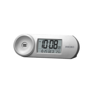 Reloj Despertador Digital Seiko QHL067S con Alarma Zumbador, Termómetro y Calendario