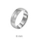 Alianza de Boda en Plata de Ley 925 de Alta Calidad de 6 mm con Línea Desplazada y Acabado Mate Alianza de Boda en Plata de Ley 925 de Alta Calidad de 6 mm con Línea Desplazada y Acabado Mate