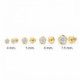 Pendientes con Circonita Chatón Margarita en Oro de 18 Quilates Pendientes con Circonita Chatón Margarita en Oro de 18 Quilates