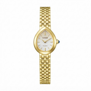 Reloj Citizen Lady EX1552-59A Eco-Drive Acero Dorado con Esfera Blanca y Cristal de Zafiro