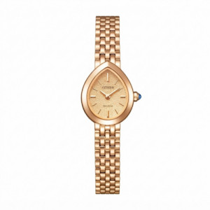 Reloj Citizen Lady EX1553-56X Eco-Drive Acero Oro Rosa con Esfera Texturizada y Cristal de Zafiro