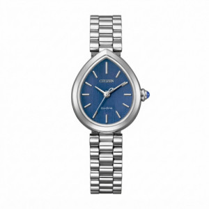 Reloj Citizen Lady Eco-Drive Acero Esfera Azul EM1201-52L