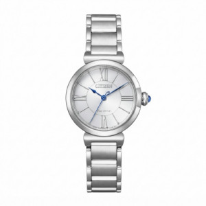 Reloj Citizen Mujer Eco-Drive Acero Esfera Blanca EM1070-83A