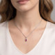 Gargantilla Alice Valencia Plata de Ley con Circonita Color Rubí y Pavé